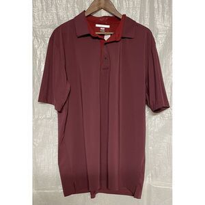 Greg Norman Men's Polo Shirt XL Red Golf‎ ML75 Play Dry Short Sleeve